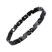 Magnetic Therapy Heath Bracelet , Stainless Steel, Geometrical Pattern, plated, with Magnetite & for woman, more colors for choice, 209x6x3mm, Sold Per Approx 8.2 Inch Strand