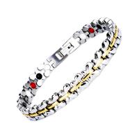 Magnetic Therapy Heath Bracelet , Titanium Steel, Butterfly, plated, with Magnetite & for woman, more colors for choice, 218x5x3mm, Sold Per Approx 8.5 Inch Strand