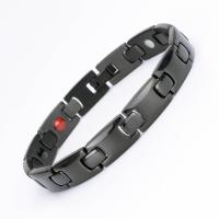 Magnetic Therapy Heath Bracelet  Stainless Steel plated with Magnetite & for man Sold Per Approx 7.8 Inch Strand