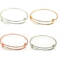 Bijoux de bracelet en alliage de zinc, Placage, réglable & pour femme, plus de couleurs à choisir, protéger l'environnement, sans nickel, plomb et cadmium, 60mm, Vendu par PC