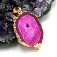 Agate Connector plated fashion jewelry & Unisex 30~15mm 4~5mm Sold By Lot