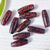 Natural Tibetan Agate Dzi Beads, anoint, DIY, more colors for choice, 10PCs/Bag, Sold By Bag