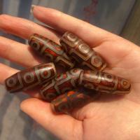 Natural Tibetan Agate Dzi Beads, anoint, DIY, more colors for choice, 40mm, 10PCs/Bag, Sold By Bag