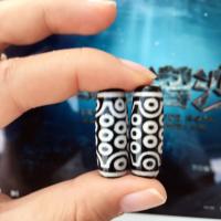 Natürliche Tibetan Achat Dzi Perlen, DIY, schwarz, 30mm, 10PCs/Tasche, verkauft von Tasche