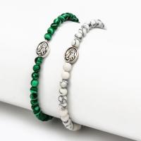 Gemstone Bracelets Zinc Alloy with Natural Stone fashion jewelry Sold By Bag