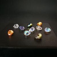 Fashion Glass Beads, Teardrop, AB color plated, DIY, more colors for choice, 6x9mm, 10PCs/Bag, Sold By Bag