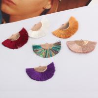 Tibetan Style Pendants, with Cotton Thread, gold color plated, DIY, more colors for choice, 43x25mm, 10PCs/Bag, Sold By Bag