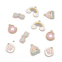Tibetan Style Enamel Pendants, plated, DIY & different styles for choice, more colors for choice, nickel, lead & cadmium free, 50PCs/Bag, Sold By Bag
