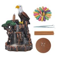Backflow Incense Burner, Resin, Parrot, for home and office & durable, 23*16.5*14cm, Sold By PC