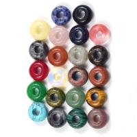 Mixed Gemstone Beads, Natural Stone, plated, fashion jewelry & DIY, more colors for choice, 13.60x5mm, Sold By PC