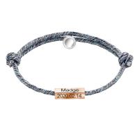 Couple Bracelet and Bangle, Stainless Steel, with Nylon Cord, plated, Customized & different styles for choice & with letter pattern, 17.5x5mm, 8mm, Length:Approx 7.5-9.8 Inch, Sold By Set