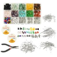 DIY Jewelry Supplies, Gemstone, plated, fashion jewelry & mixed, 180x110x40mm, Sold By Box