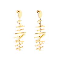 Stainless Steel Drop Earring, plated, fashion jewelry & for woman, gold, 3Pairs/Lot, Sold By Lot