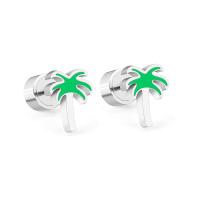 Stainless Steel Stud Earrings plated fashion jewelry & for woman Sold By Lot