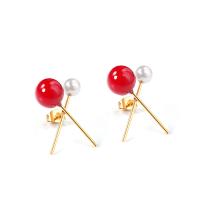 Stainless Steel Stud Earrings, plated, fashion jewelry & for woman, gold, 3Pairs/Lot, Sold By Lot