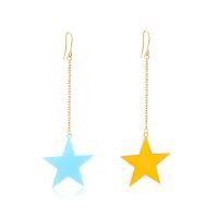 Stainless Steel Drop Earring, Star, plated, fashion jewelry & for woman, gold, 3Pairs/Lot, Sold By Lot