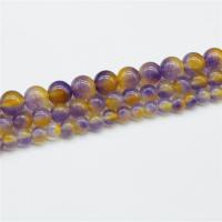 Ametrine Beads, Round, polished, DIY & different size for choice, Sold By Strand