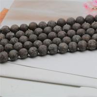 Natural Snowflake Obsidian Beads Round DIY & frosted Sold By Strand