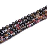Grânulos de gemstone jóias, turmalina, Roda, polido, DIY & tamanho diferente para a escolha, vendido por Strand