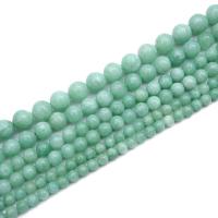 Jade Perlen, Burma Jade, rund, poliert, DIY & verschiedene Größen vorhanden, Türkisblau, verkauft von Strang