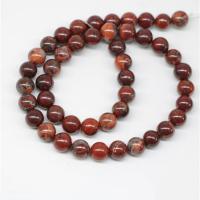 Sesam Jaspis Perlen, Roter Sesam Jaspis, rund, poliert, DIY & verschiedene Größen vorhanden, keine, verkauft von Strang