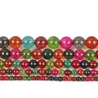 Runde Crystal Beads, Krystal, poleret, du kan DIY & forskellig størrelse for valg, flerfarvet, Solgt af Strand