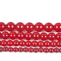 Contas de Cristal Redonda, Roda, polido, DIY & tamanho diferente para a escolha, vermelho cristal, vendido por Strand