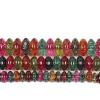 Runde Kristallperlen, Kristall, flache Runde, poliert, DIY & verschiedene Größen vorhanden, Mehrfarbige, verkauft von Strang