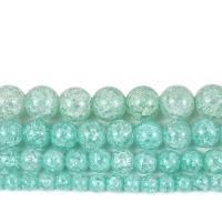 Abalorios de Cristal Esféricos, pulido, Bricolaje & diverso tamaño para la opción, Alabastro de Menta, Vendido por Sarta
