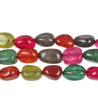 Crystal Beads irregular polished DIY multi-colored Sold By Strand