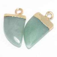 Bijoux Pendentifs en pierres gemmes, Pierre naturelle, avec alliage de zinc, poli, DIY, plus de couleurs à choisir, 10x15mm, 5PC/sac, Vendu par sac