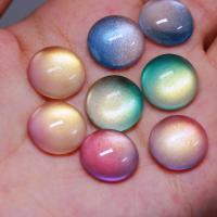 Lampwork Cabochon, plated, fashion jewelry & DIY, more colors for choice, 14x14mm, Sold By PC