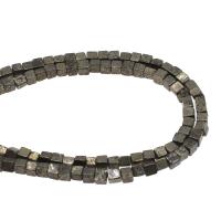 Nicht-magnetische Hämatit Perlen, Quadrat, 4x4x4mm, verkauft von Strang