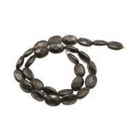 Nicht-magnetische Hämatit Perlen, flache Runde, 14x10x5mm, verkauft von Strang