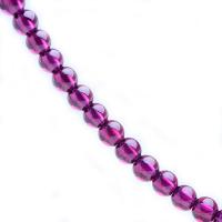 Natural Garnet Beads Round purple Grade AAAAA Sold By Strand