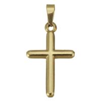 Stainless Steel Cross Pendants, gold color plated, 18x29x3mm, Hole:Approx 3x6.5mm, 10PCs/Lot, Sold By Lot