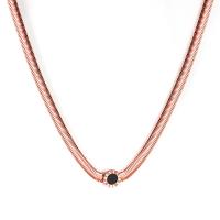 Edelstahl Schmuck Halskette, mit Muschel, plattiert, Modeschmuck & Schlangekette & für Frau, keine, 3SträngeStrang/Menge, verkauft von Menge