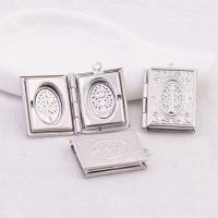 Stainless Steel Locket Pendant plated DIY silver color Sold By PC
