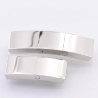 Stainless Steel Magnetska kopča, Nehrđajući čelik, uglađen, modni nakit, srebro, Prodano By PC