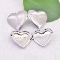 Stainless Steel Locket Pendant polished fashion jewelry silver color Sold By PC
