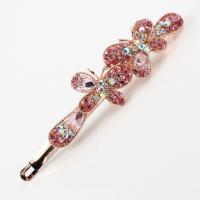 Hair Slide, Tibetan Style, fashion jewelry & with rhinestone, more colors for choice, Sold By PC
