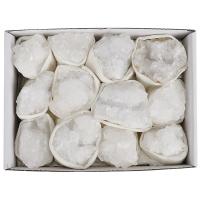 Ágata de cuarzo de hielo Decoración, con caja de papel, Sostenible, Blanco, 180x125x45mm, Vendido por Caja