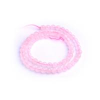 Perline di quarzo rosa naturale, Cerchio, lucido, DIY & formato differente per scelta, rosa, Venduto da filo