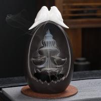 Backflow Incense Burner, Porcelain, plated, for home and office & durable, 185x90x100mm, Sold By PC