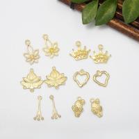 Mässing Smycken Finding, plated, mode smycken & DIY & olika stilar för val, gyllene, Säljs av PC