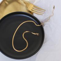 Mode-Halskette, Titanstahl, goldfarben plattiert, 300x110mm, verkauft von Strang