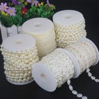 Beaded Garland Trim & Strand ABS Plastic Pearl Round 3mm Sold By Bag