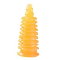 Fashion Decoration Pale Brown Jade Tower yellow Sold By PC