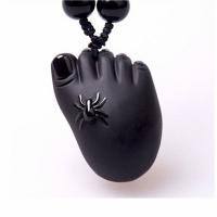 Obsidian Sweater Necklace, Foot, Unisex & different styles for choice, more colors for choice, 30x10mm, Sold By PC