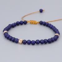 Natural Lapis Lazuli Bracelets, plated, fashion jewelry & Unisex & faceted, 16-28cm, Sold By Strand